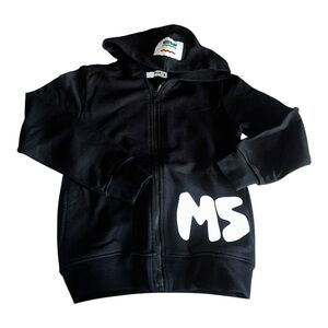 MSGM Black Logo Comfort Fit Hoodie